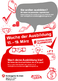 Das Bild zeigt das Plakat zur Woche der Ausbildung