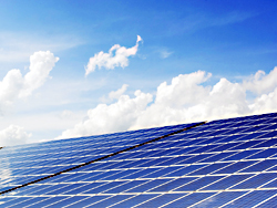 Das Bild zeigt eine Photovoltaic-Anlage.