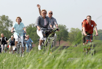 Das Bild zeigt Radfahrer in Gladbeck