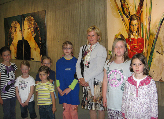 Das Bild zeigt die Teilnehmer der Jugendkunstschule