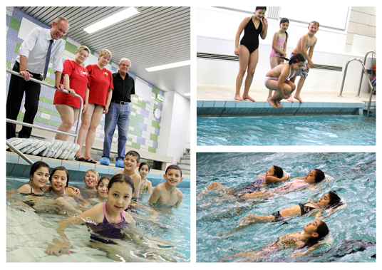 Das Bild zeigt die Aktion "NRW kann schwimmen"