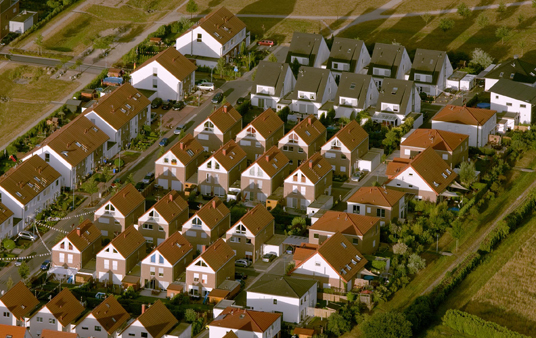 Das Bild zeigt Häuser in Gladbeck