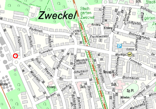 Das Bild zeigt die Tunnelstraße