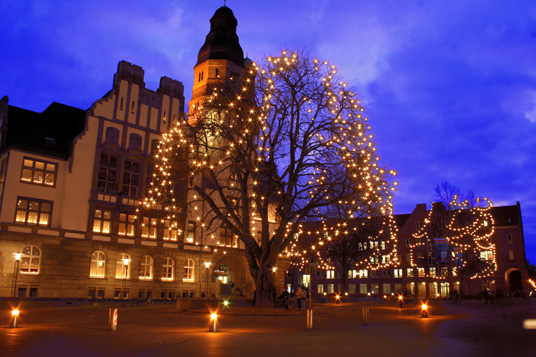 Das Bild zeigt das Gladbecker Rathaus