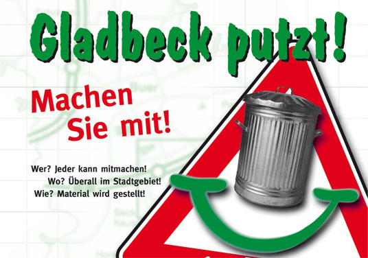 Das Bild zeigt die Aktion Gladbeck putzt