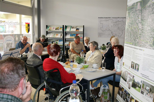 Das Bild zeigt das Stadtteilbüro Rentfort-Nord