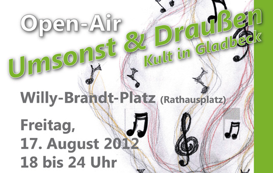 Das Bild zeigt das Plakat "Umsonst & Draußen"