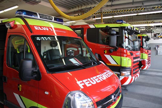 Das Bild zeigt die Feuerwehr