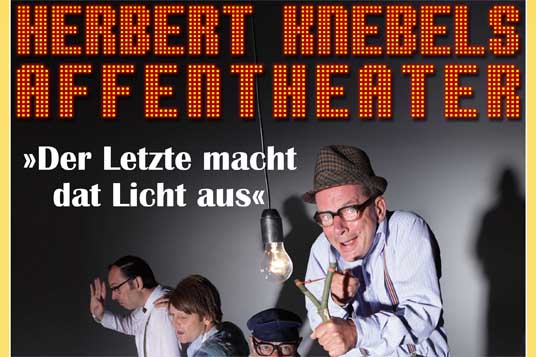 Das Bild zeigt das Plakat "Affentheater"