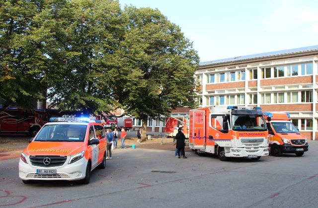 Die Rettungskräfte konnten schnell wieder das Gelände der Hauptschule verlassen.