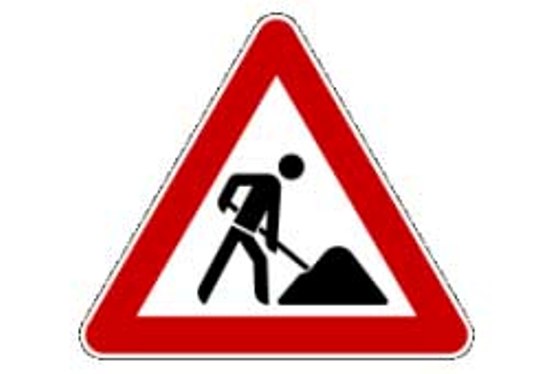 Baustellenschild