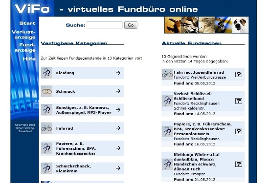 Virtuelles Fundbüro