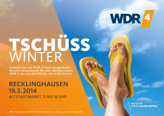 Plakat WDR 4 Tschüss Winter
