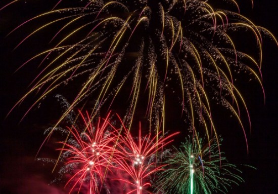 Ausschnitt Foto Feuerwerk vom Westfälischen Feuerwerk