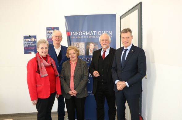 Bürgermeister Tesche mit Vertretern zur Woche der Brüderlichkeit