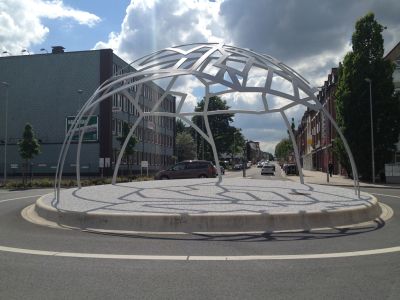 Pressefoto: Ein Beispiel f&uuml;r sehenswerte Kunst ist die Stadtkuppel von Danuta Karsten aus dem Jahr 2013, Foto: Mareike Donath 