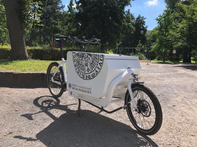 Das Lastenrad der Stadt Recklinghausen ist bereits in vollem Einsatz