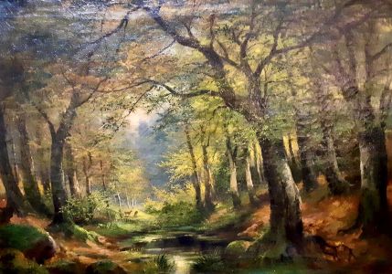 Das Gemälde Esseler Loh stammt von 1897 und ist das früheste bekannte Werk des Malers Clemens Wolter. Heute ist es in Privatbesitz und gehört zu den zahlreichen Werken, die in der kommenden Ausstellung zu sehen sein werden. Foto: Dr. Werner Koppe