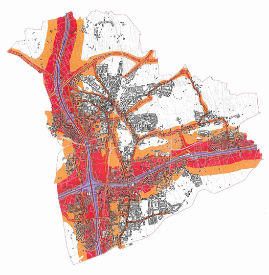 Karte Recklinghausen Lärmaktionsplan