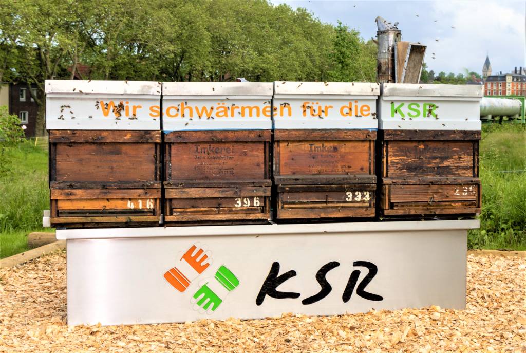 Bienenst&ouml;cke auf dem KSR-Gel&auml;nde