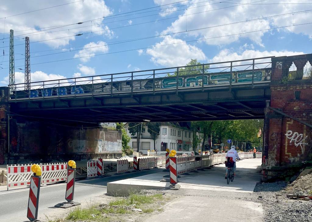 Die Herner Straße wird in Höhe der Eisenbahnbrücke voll gesperrt. Foto: Stadt RE