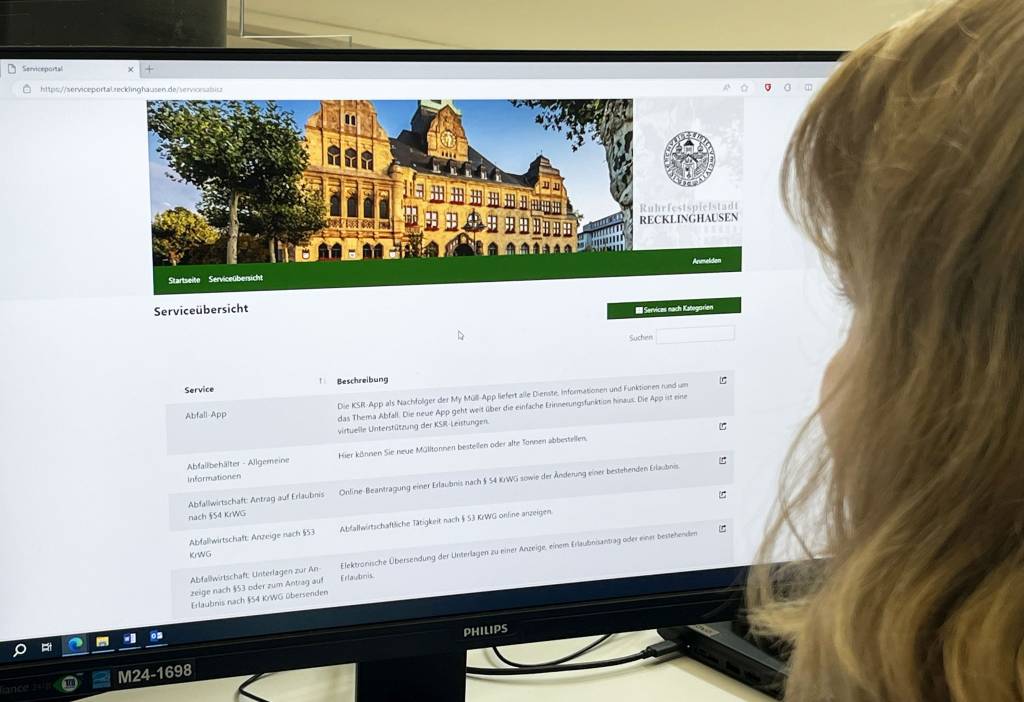 Das Serviceportal der Stadt Recklinghausen. Foto: Stadt RE