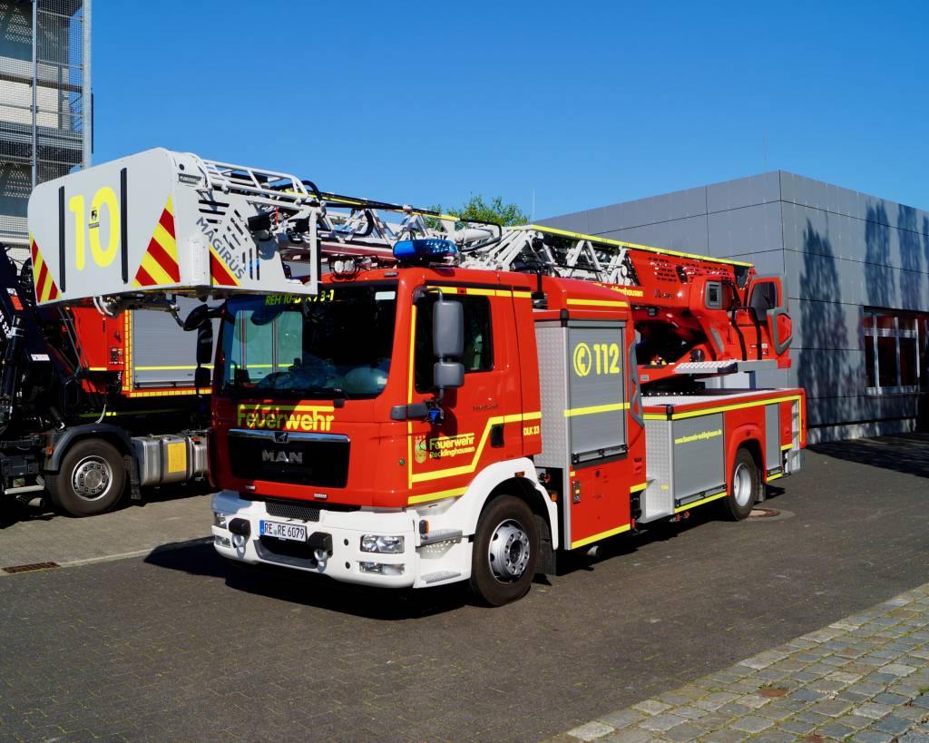 Ein Drehleiterwagen. Foto Stadt RE