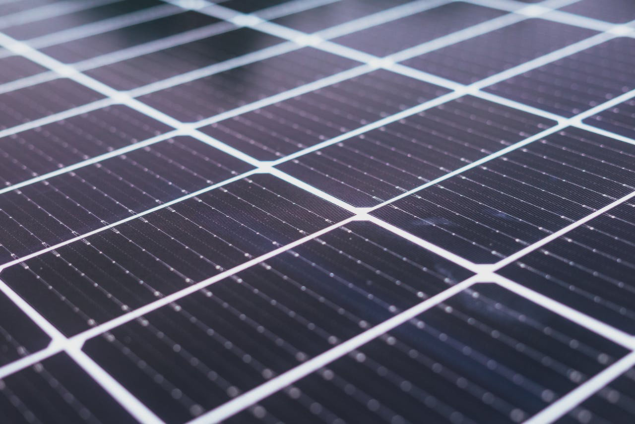 Teil einer Solaranlage.