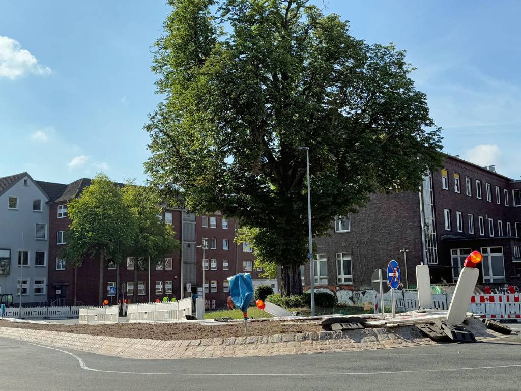 Der neue Schlaufenkreisel Oerweg/Wickingstraße/Martinistraße.