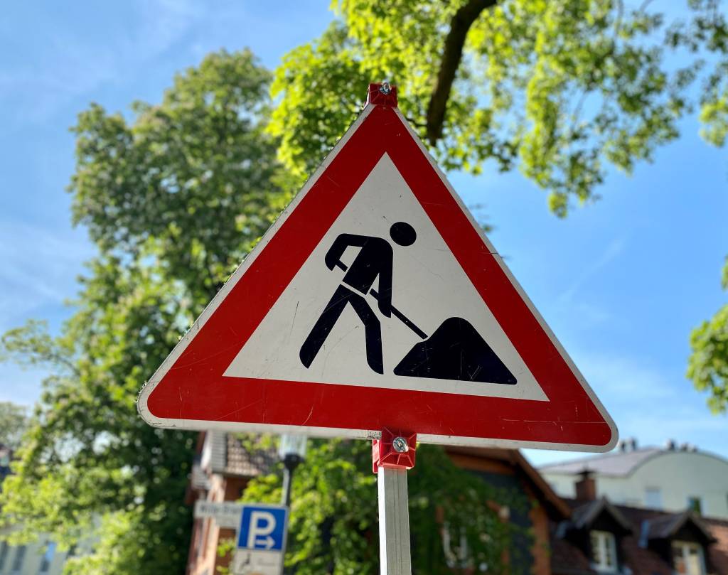 Baustellenschild. Foto: Stadt RE