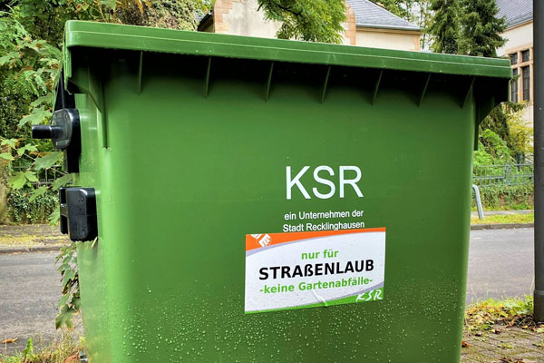 Ab Oktober werden die Kommunalen Servicebetriebe Recklinghausen (KSR) wieder 291 Laubtonnen im Stadtgebiet aufstellen.