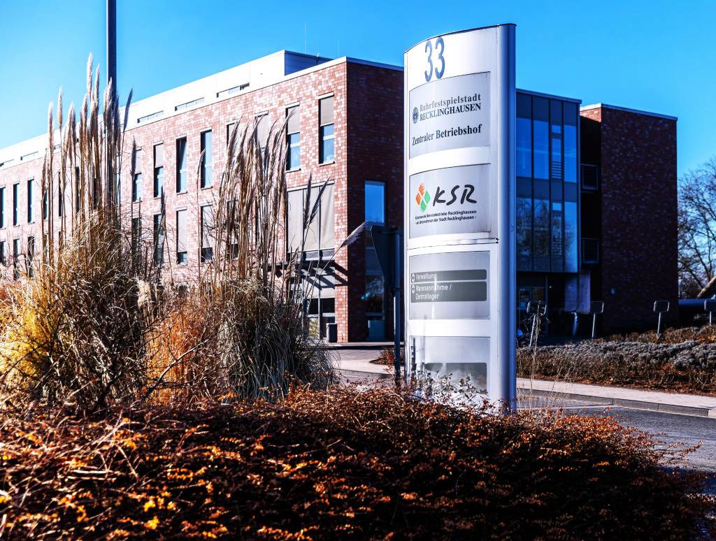 Betriebshof der Kommunalen Servicebetriebe Recklinghausen (KSR) am Beckbruchweg. Foto: KSR/Stadt RE