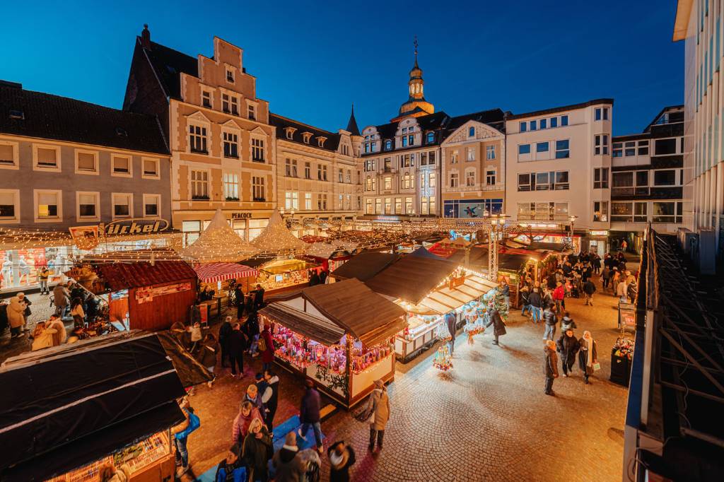 Blick auf den Recklingh&auml;user Weihnachtsmarkt