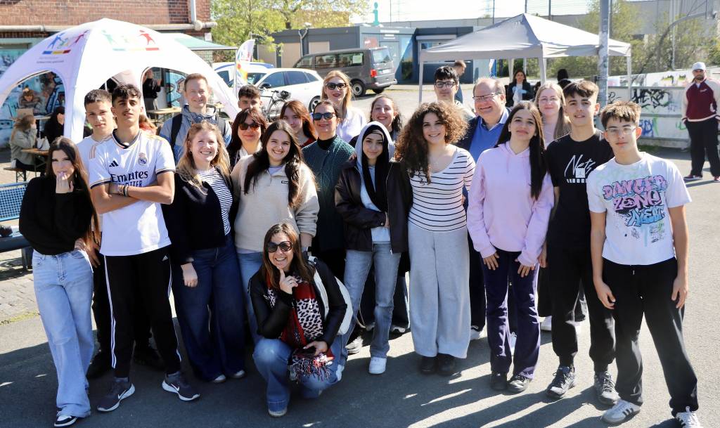 Am Kulturtag im Bike- & Skatepark nahmen Jugendliche des KiJuPa und aus der griechischen Stadt Nea Smyrny teil. Foto: Stadt RE