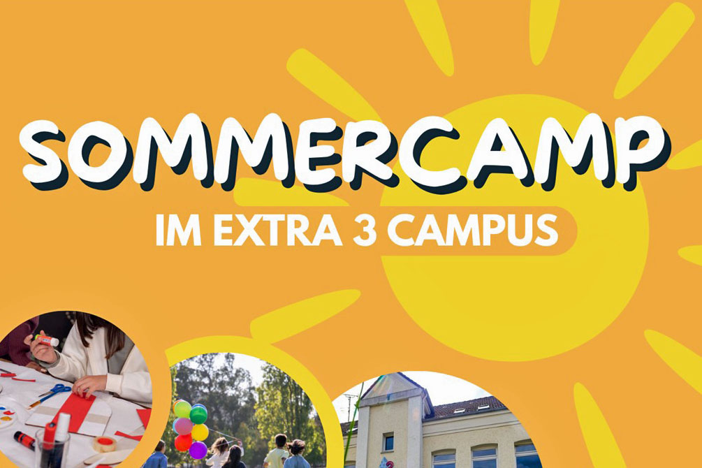 Die Stadt bietet in den Sommerferien ein Sommercamp f&uuml;r Kinder an. Das Bild zeigt einen Ausschnitt des Plakats.