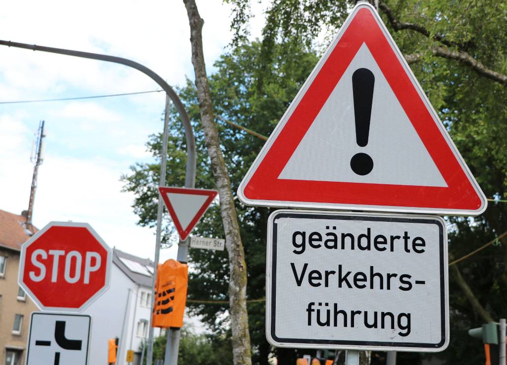 Baustellenschild Herner Straße. Foto: Stadt RE