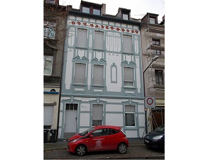 Sanierte Fassade in der Wilhelmsstra&szlig;e (Foto Stadt Herten)