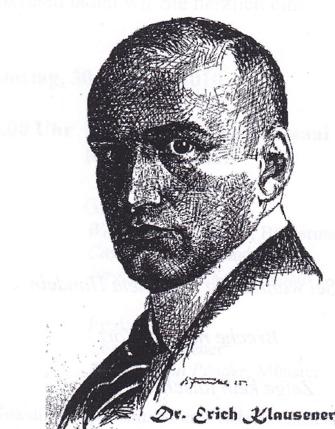 Dr. Erich Klausener (Zeichung: Funke, Vestischer Kalender 1923)