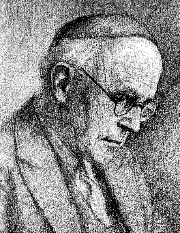 Albin Ortmann (Zeichnung: Jan Vissen 1950)