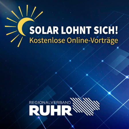 Auf dem Bild: Sonne und Photovoltaikpanel